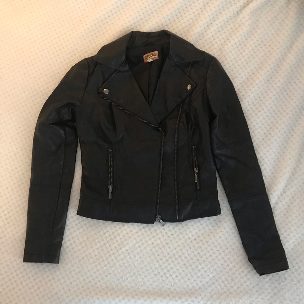 Black, leather jacket